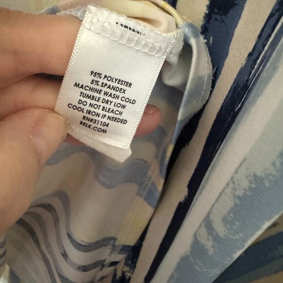 Lot of 2 New Directions Curvy Plus Size 3X Stretchy Top Blouse striped tunic - Picture 7 of 8